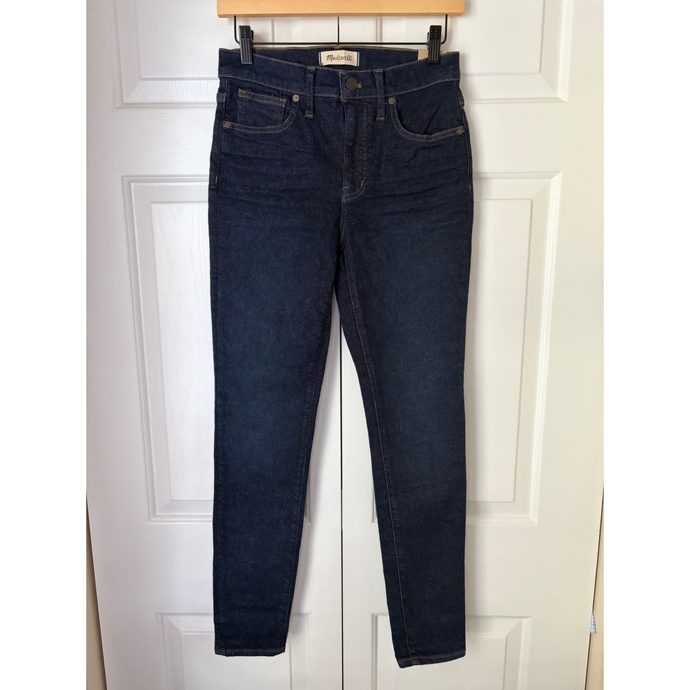 Madewell 9" Mid-Rise Skinny Jeans Women 27 Dark Indigo Blue Classic Chic Casual